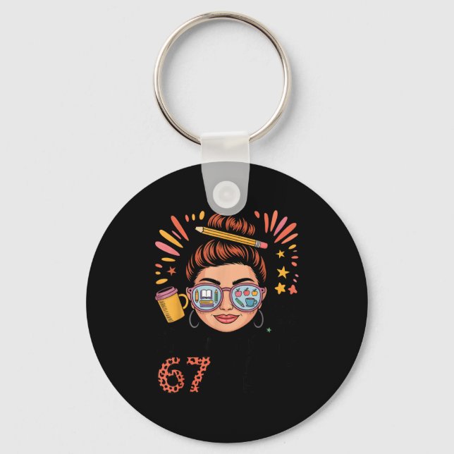 I Survived 67 Days Of School Fueled By Coffee &amp Keychain (Front)