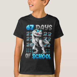 I Survived 67 Days Of School Funny 67 Meme Dinosau T-Shirt