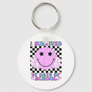 I Survived 67 Days Of School Funny 67 Meme Student Keychain