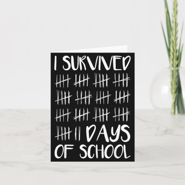 I Survived 67 Days Of School Funny 67 Meme Tally M Card (Front)