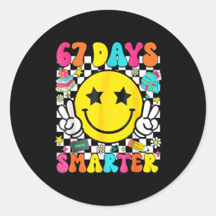 I Survived 67 Days Of School Funny 67 Meme Teacher Classic Round Sticker