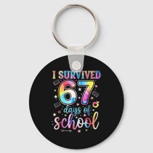 I Survived 67 Days Of School Funny 67 Meme Teacher Keychain