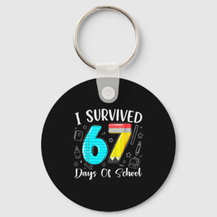 I Survived 67 Days Of School Funny 67 Meme Teacher Keychain