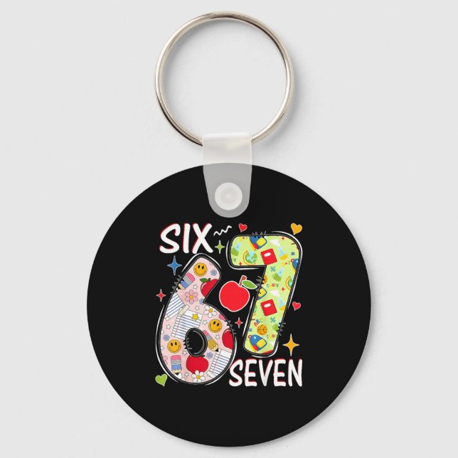 I Survived 67 Days Of School Funny 67 Teachers Stu Keychain (Front)