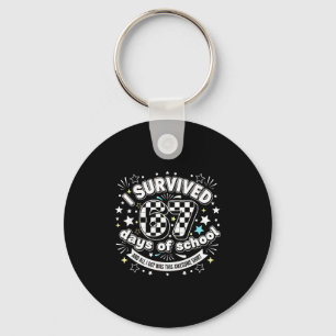 I Survived 67 Days Of School Funny 67 Teachers Stu Keychain
