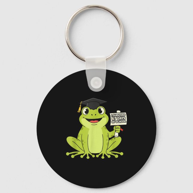 I Survived 67 Days Of School Funny 67 Teachers Stu Keychain (Front)