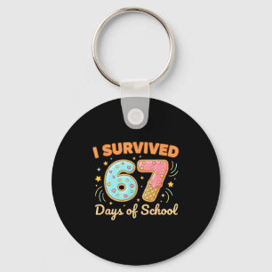 I Survived 67 Days Of School Funny 67 Teachers Stu Keychain