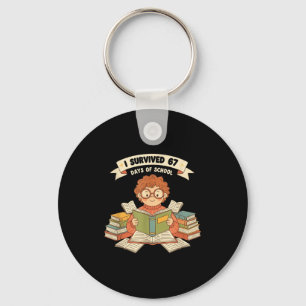 I Survived 67 Days Of School Funny 67 Teachers Stu Keychain