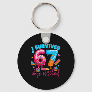 I Survived 67 Days Of School Funny 67 Teachers Stu Keychain