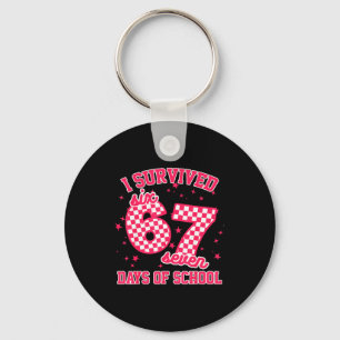 I Survived 67 Days Of School Funny 67 Teachers Stu Keychain