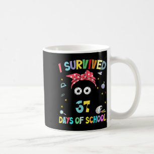 I Survived 67 Days Of School Funny Black Cat Six S Coffee Mug