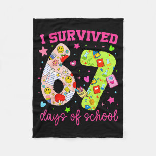 I Survived 67 Days Of School Funny Camouflage Boy  Fleece Blanket
