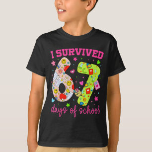 I Survived 67 Days Of School Funny Camouflage Boy  T-Shirt