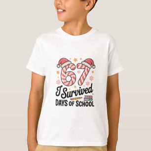 I Survived 67 Days of School Funny Christmas   T-Shirt