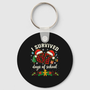I Survived 67 Days Of School Funny Christmas Xmas  Keychain