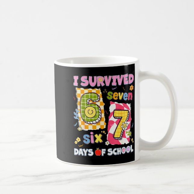 I Survived 67 Days Of School Funny Meme Boy Girl T Coffee Mug (Right)