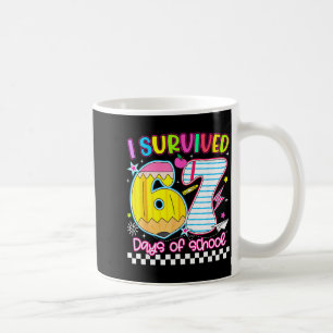 I Survived 67 Days Of School Funny Meme Boy Girl T Coffee Mug