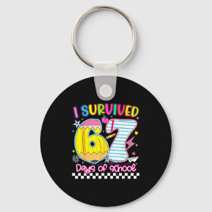 I Survived 67 Days Of School Funny Meme Boy Girl T Keychain