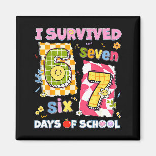 I Survived 67 Days Of School Funny Meme Boy Girl T Magnet