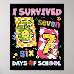 I Survived 67 Days Of School Funny Meme Boy Girl T Poster