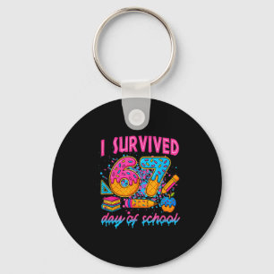 I Survived 67 Days Of School Funny Meme Ice Cream Keychain
