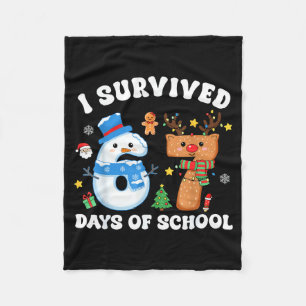 I Survived 67 Days Of School Funny Meme Six Seven Fleece Blanket