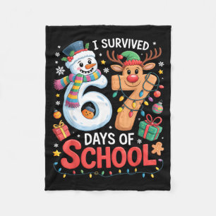 I Survived 67 Days Of School Funny Meme Six Seven  Fleece Blanket