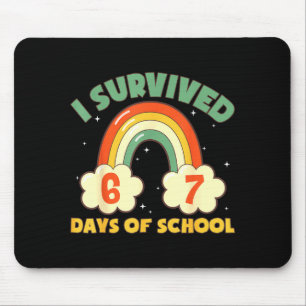I Survived 67 Days Of School Funny Meme Student Te Mouse Pad