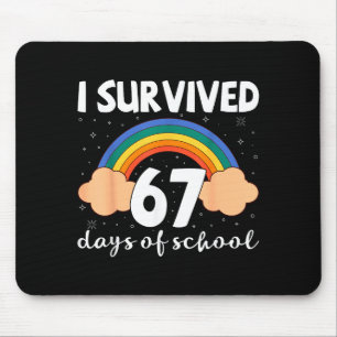 I Survived 67 Days Of School Funny Meme Student Te Mouse Pad