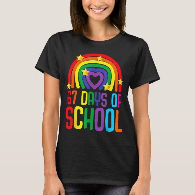 I Survived 67 Days Of School Funny Meme Student Te T-Shirt (Front)