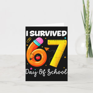 I Survived 67 Days Of School Funny Meme Teacher St Card