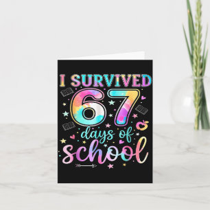 I Survived 67 Days Of School Funny Meme Teacher St Card