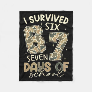 I Survived 67 Days Of School Funny Meme Teacher St Fleece Blanket