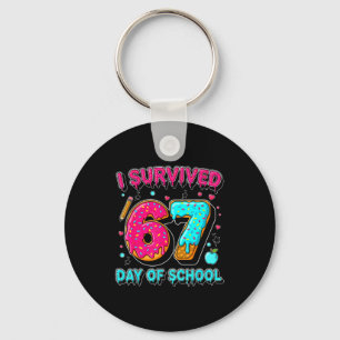 I Survived 67 Days Of School Funny Meme Teacher St Keychain