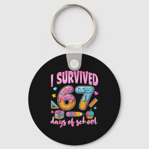 I Survived 67 Days Of School Funny Meme Teacher St Keychain