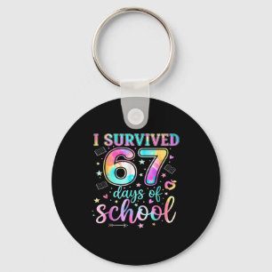 I Survived 67 Days Of School Funny Meme Teacher St Keychain