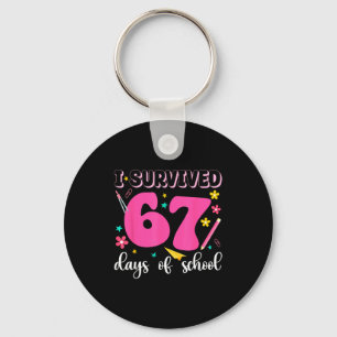 I Survived 67 Days Of School Funny Meme Teacher St Keychain