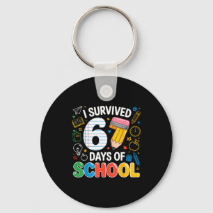 I Survived 67 Days Of School Funny Meme Teacher St Keychain