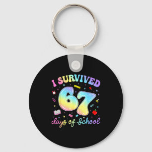 I Survived 67 Days Of School Funny Meme Teacher St Keychain