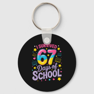 I Survived 67 Days Of School Funny Meme Teacher St Keychain