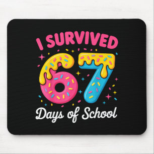 I Survived 67 Days Of School Funny Meme Teacher St Mouse Pad