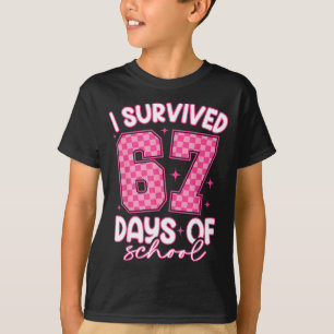 I Survived 67 Days Of School Funny Meme Teacher St T-Shirt