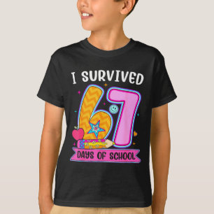 I Survived 67 Days Of School Funny Meme Teacher St T-Shirt