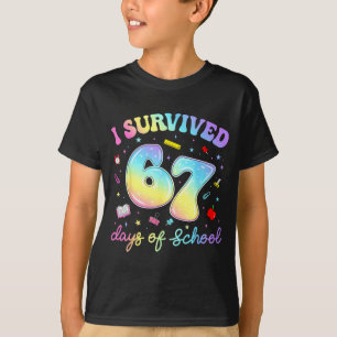 I Survived 67 Days Of School Funny Meme Teacher St T-Shirt