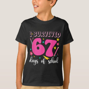 I Survived 67 Days Of School Funny Meme Teacher St T-Shirt