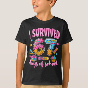 I Survived 67 Days Of School Funny Meme Teacher St T-Shirt
