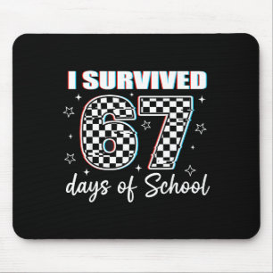 I Survived 67 Days Of School Funny Retro 67 Meme S Mouse Pad