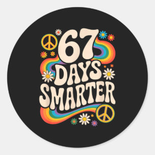 I Survived 67 Days Of School Funny Six Seven 6 7 M Classic Round Sticker