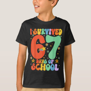 I Survived 67 Days Of School Funny Six Seven 6 7 M T-Shirt
