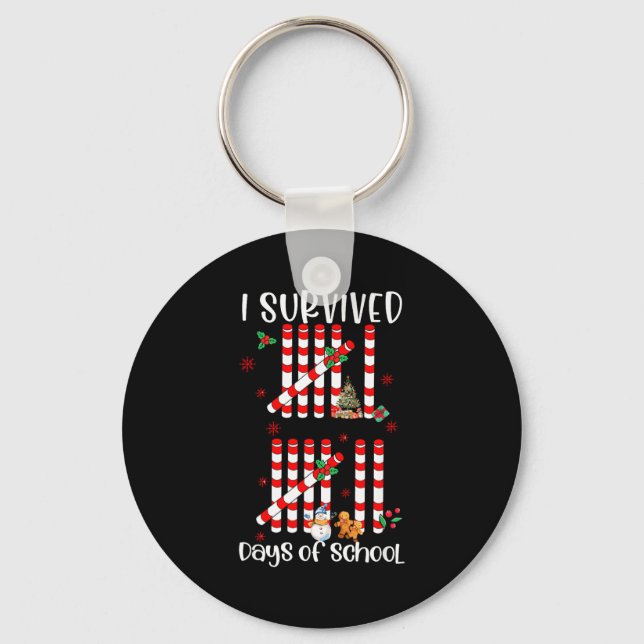 I Survived 67 Days Of School Funny Six Seven Xmas  Keychain (Front)